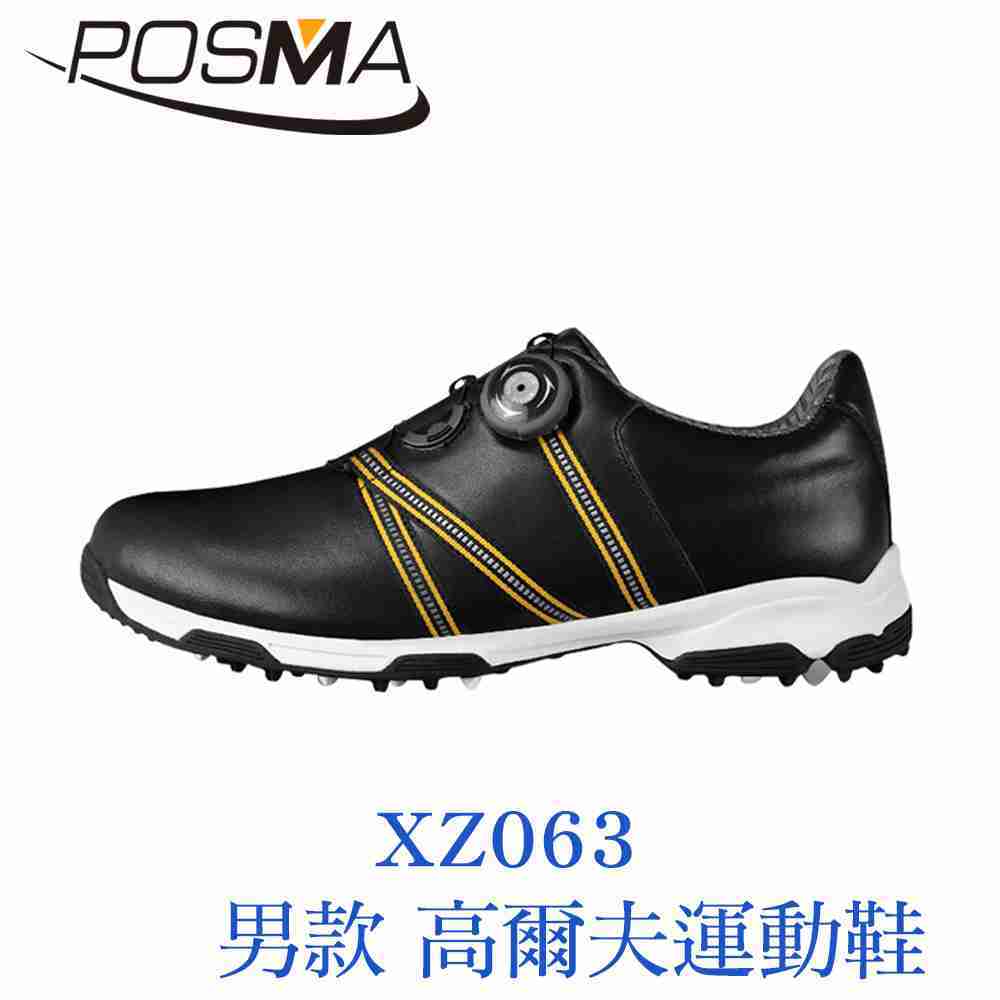 POSMA 男款 運動鞋 高爾夫 透氣 耐磨 防側滑 適合室內外球場 XZ063BLK