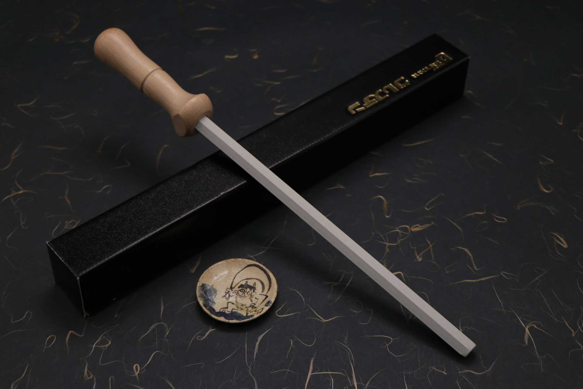 💖現貨💖【八角 陶瓷磨刀棒 28cm】日本製 廚房刀具 家用廚刀 八煌刃物