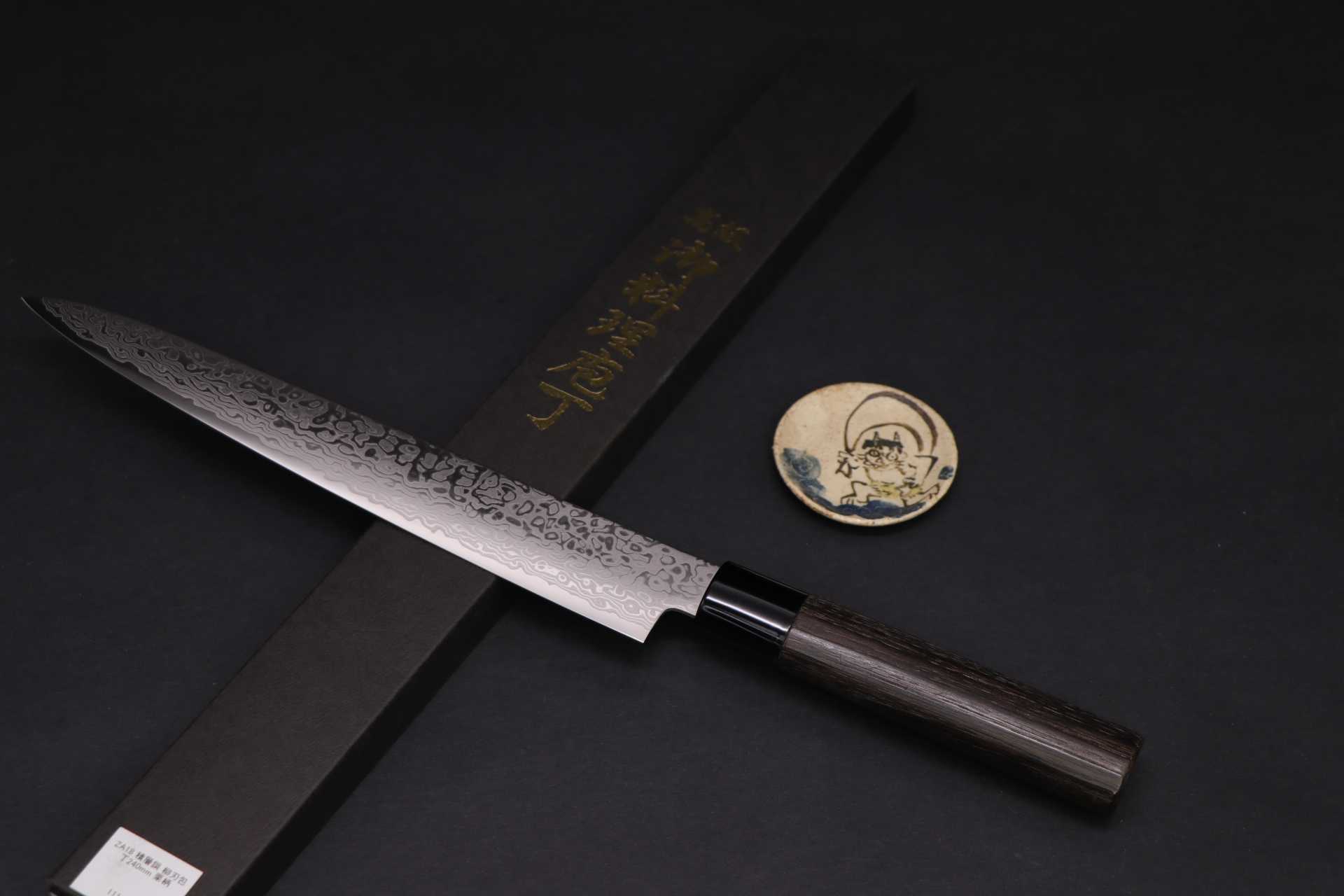 💖現貨💖焱【R2 粉末鋼  積層強化木 西式 筋引 27cm】日本 廚房刀具 生魚片刀 挑筋 八煌刃物