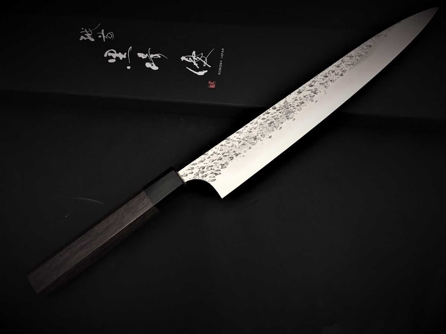 💖黑崎優💖【雫 粉末鋼 紫檀八角 和式筋引 27cm 】日本製 廚房刀具 八煌刃物