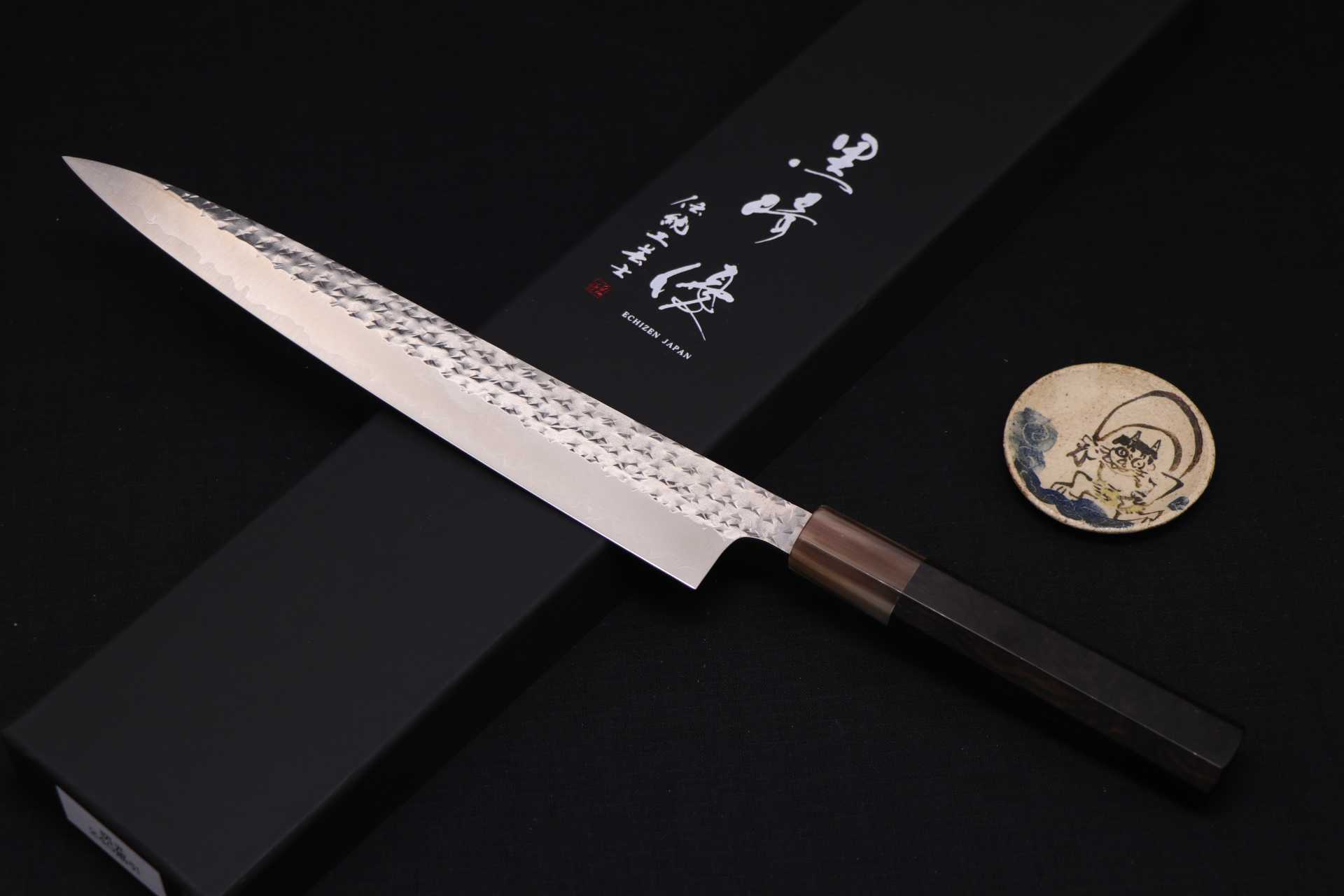 💖八煌刃物💖【黑崎優 閃光 粉末鋼 黑檀白水牛八角 和式筋引 27cm】日本製 廚房刀具