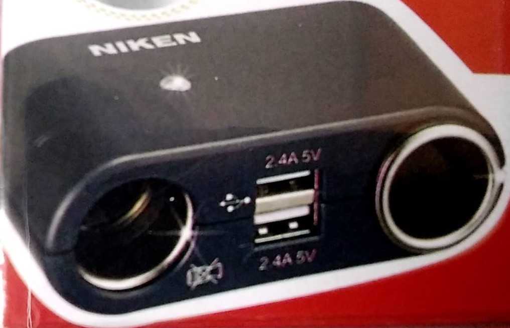 NIKEN 車用充電4.8A USB 點菸插座