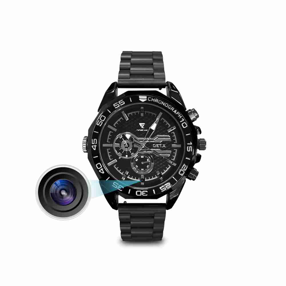 【Future Lab. 未來實驗室】DET.X 特務攝像腕錶 石英錶 錄影錶 針孔攝影 金屬錶帶 男錶