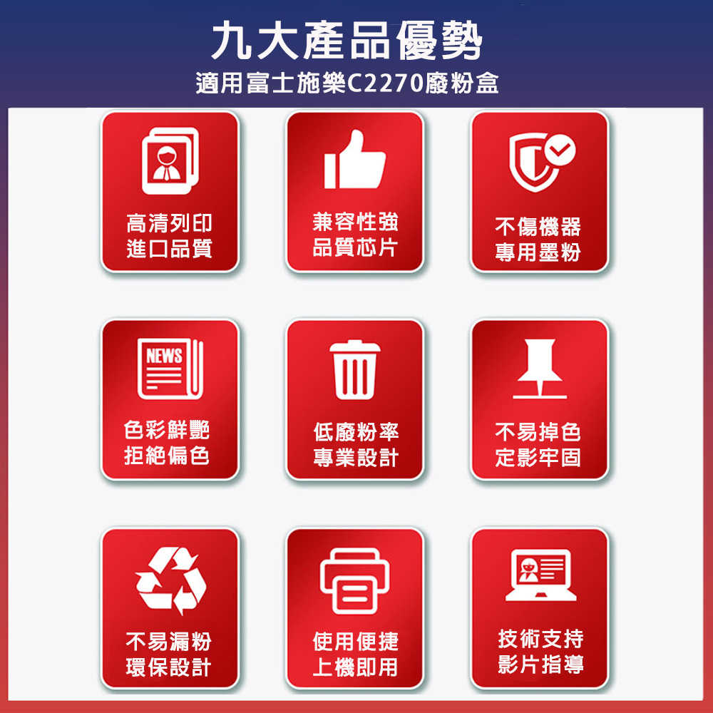 Fuji Xerox 富士施樂 廢粉盒 C2270 3370 5570 7556 7855 7835 廢碳粉盒 碳粉回收