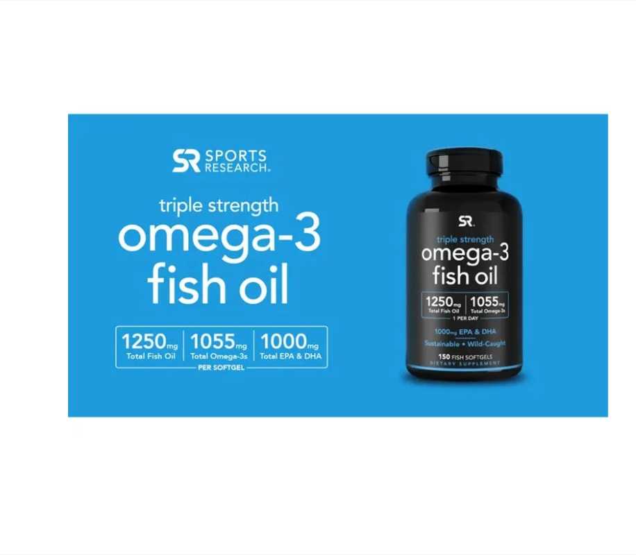 美國代購 高濃度魚油 Sports Research 三倍強度 Omega-3 150顆