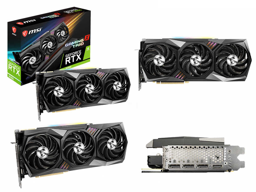 二手 MSI 微星 GeForce RTX 3090 GAMING X TRIO 24G 顯示卡 盒裝完整
