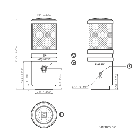 台中現貨免運 Superlux E205UMKII USB錄音麥克風 電容式麥克風｜劈飛好物