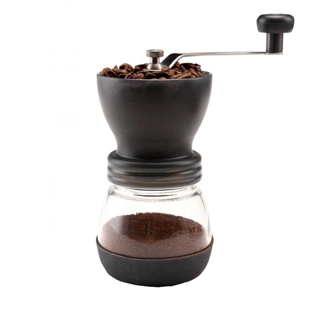 贈密封罐 咖啡手搖磨豆機-黑 磨豆機 磨豆器 研磨機 咖啡機 磨粉機 粉碎機