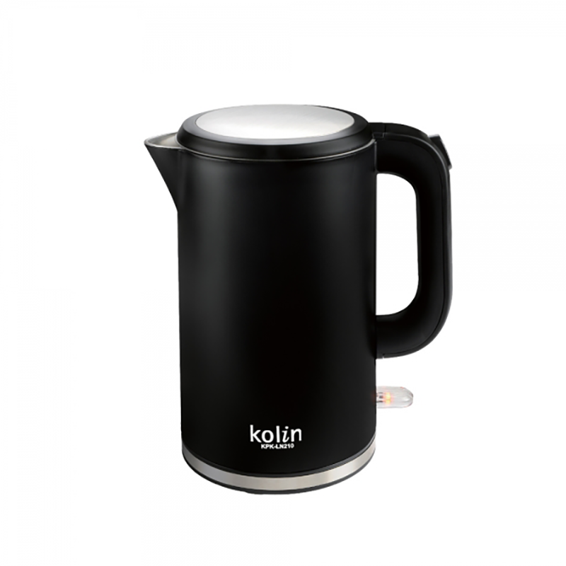 公司貨 KOLIN歌林1.7公升 316不鏽鋼雙層防燙快煮壺-黑 電水壺 泡茶壺 煮水 KPK-LN210