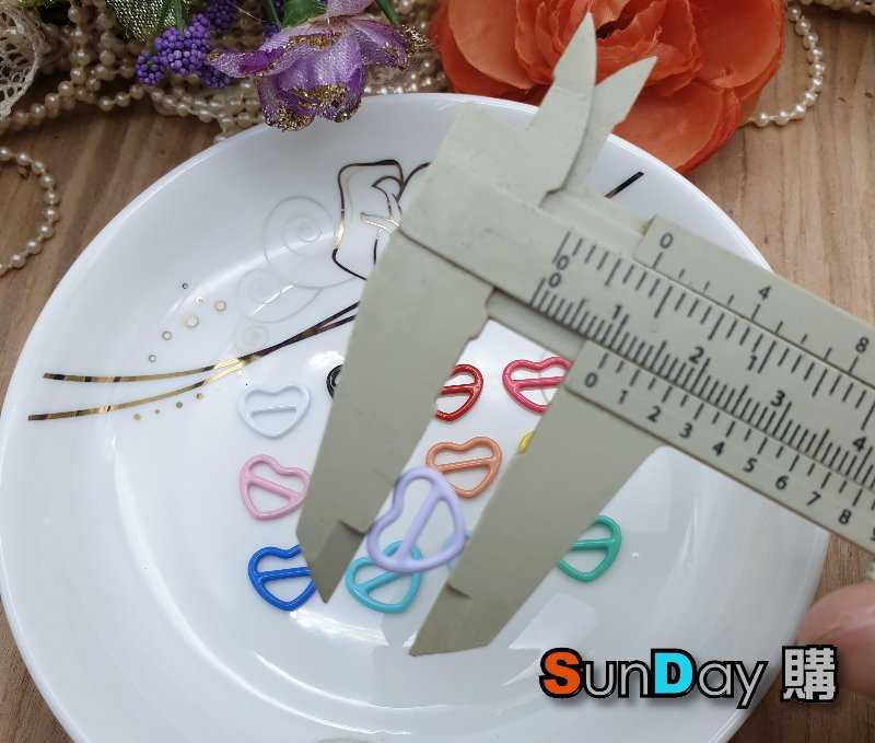 13x10mm彩色愛心日字扣(內徑7mm) 迷你日字扣 皮帶扣