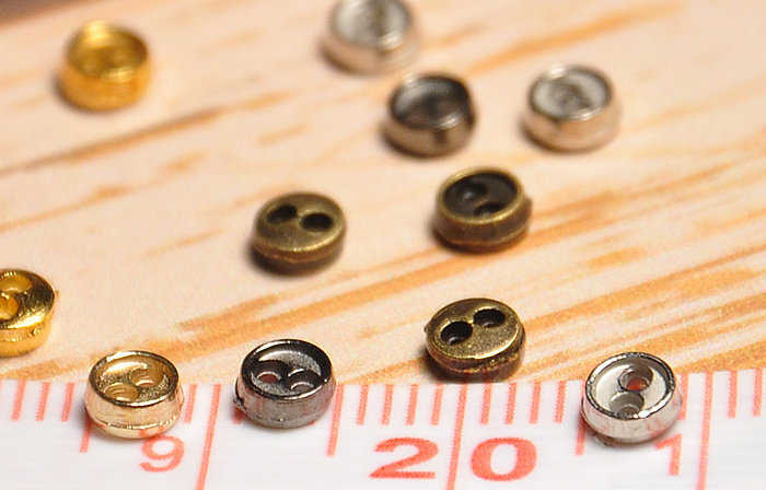 娃娃DIY 拼布 娃衣配件 3~8mm 迷你金屬扣 (10顆入)