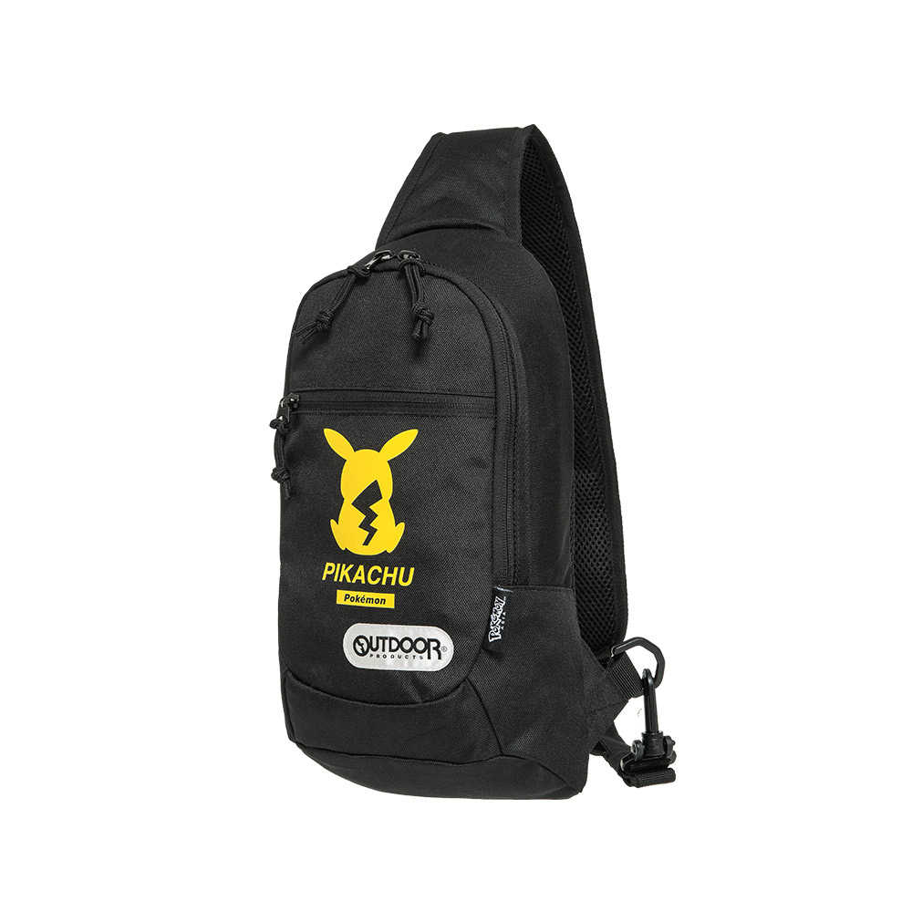 【OUTDOOR】Pokemon聯名款潮黑皮卡丘單肩包-大-黑色 ODGO20B03BK, 支援超商取貨