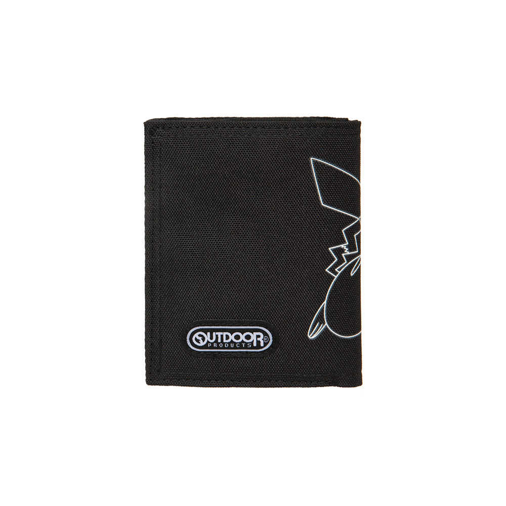 【OUTDOOR】寶可夢Pokemon-夜光皮卡丘對折短夾-黑色 ODGO21A06BK, 支援超商取貨