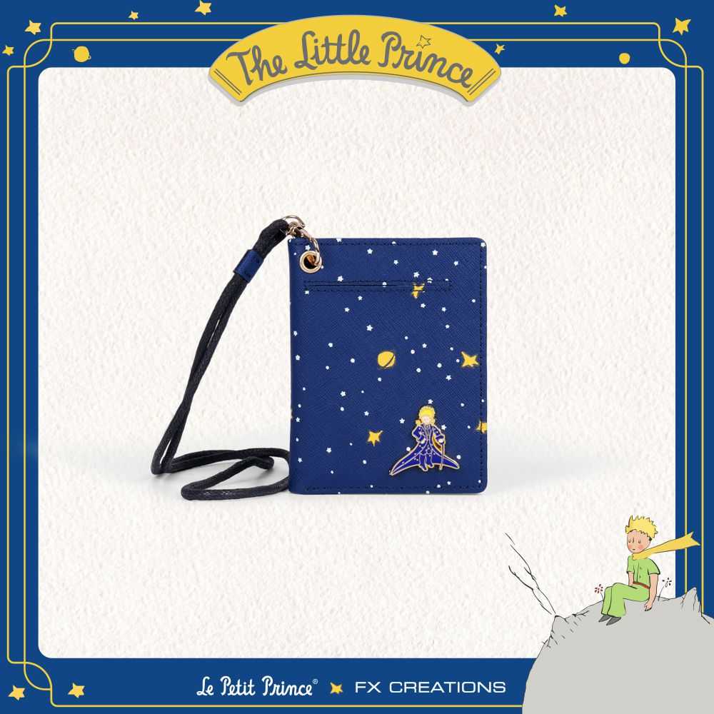 【小王子Le Petit Prince聯名款】閃耀星空系列 真皮卡片錢包-星空藍 LPPW76037-98