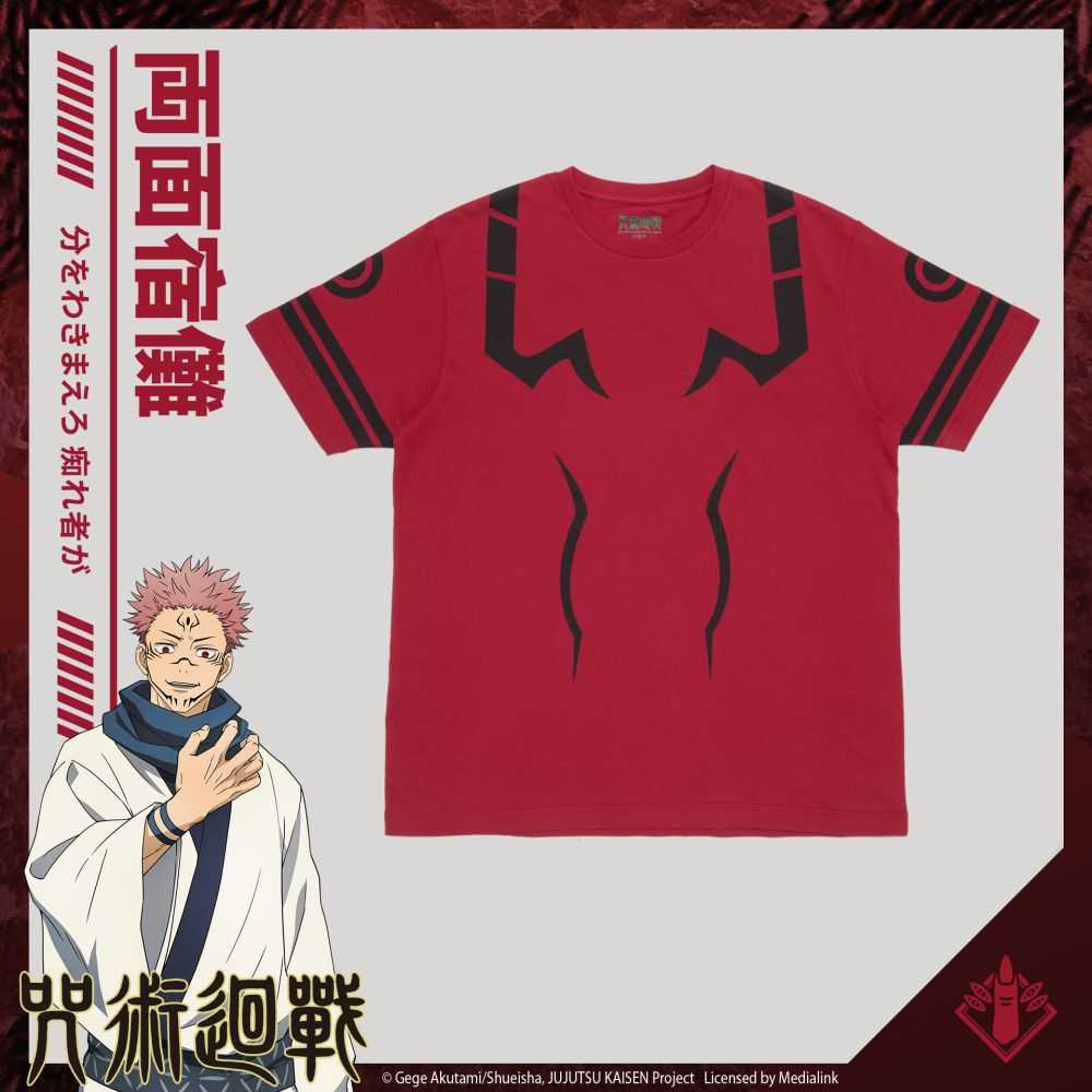 【咒術迴戰】兩面宿儺 聯名T恤 #暗紅 JK22A6-74RW