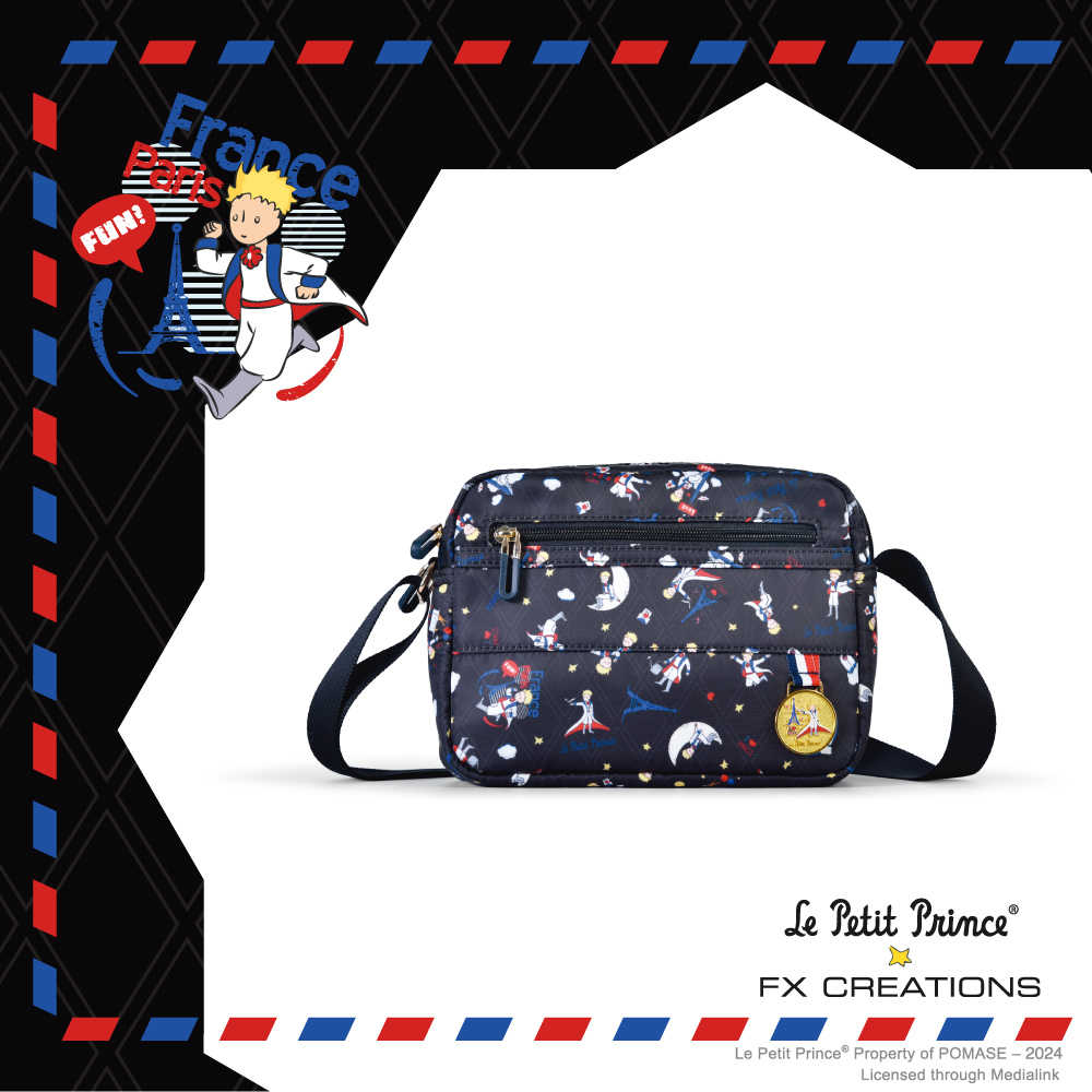 【小王子Le Petit Prince聯名款】環遊法國-側背包-黑 LPP243002-01 支援超商取貨