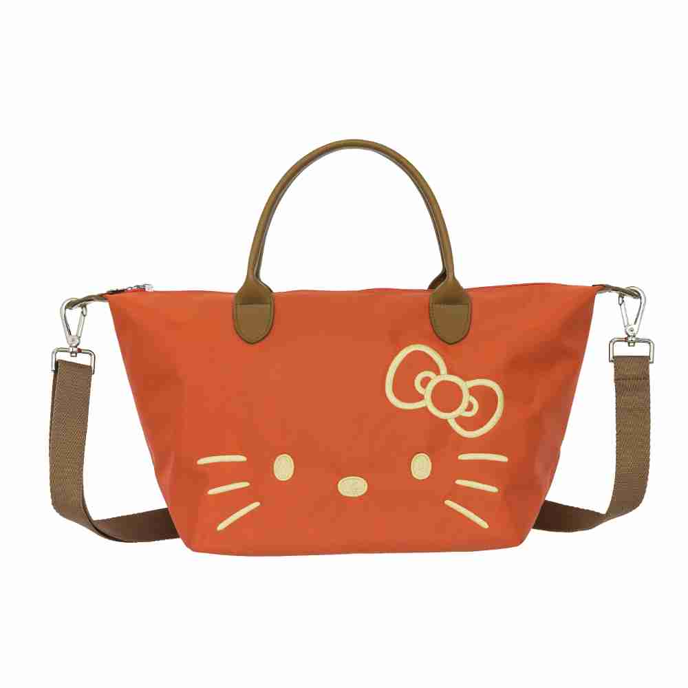 【Hello Kitty】經典凱蒂-兩用手提包-橘 HLKT1B001OG