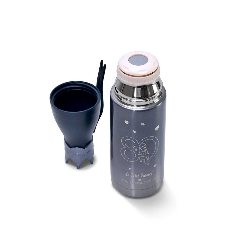 【小王子Le Petit Prince聯名款】80週年銀河星塵-皇冠造型保溫杯-深藍 FXG235-98