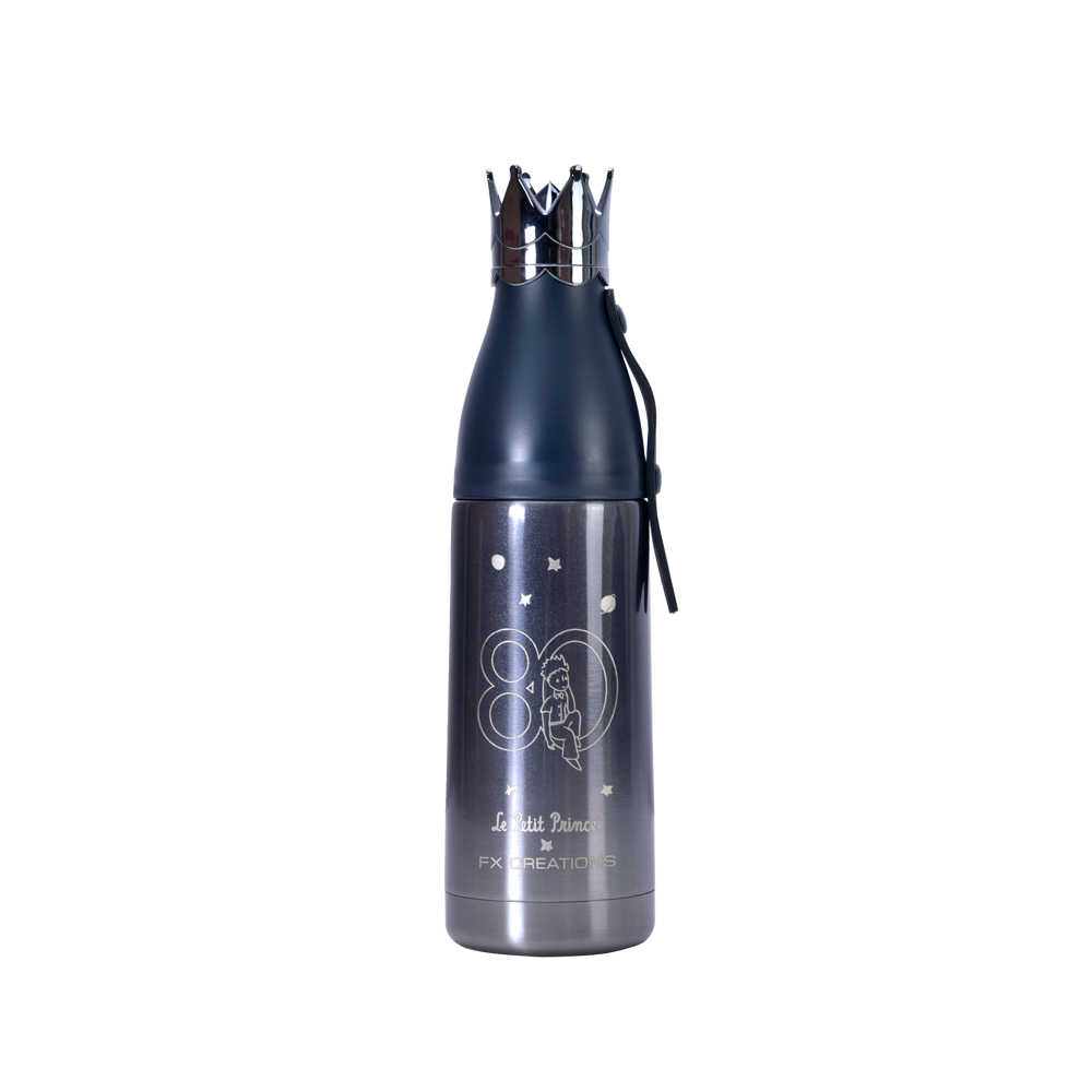 【小王子Le Petit Prince聯名款】80週年銀河星塵-皇冠造型保溫杯-深藍 FXG235-98