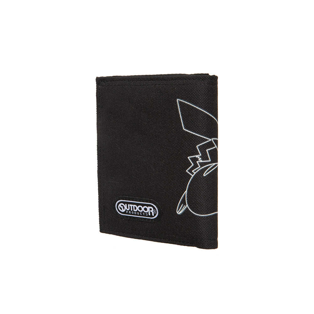 【OUTDOOR】寶可夢Pokemon-夜光皮卡丘對折短夾-黑色 ODGO21A06BK, 支援超商取貨