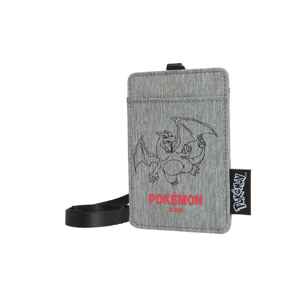【OUTDOOR】寶可夢Pokemon-噴火龍票卡證件套-灰色 ODGO22E07GY, 支援超商取貨
