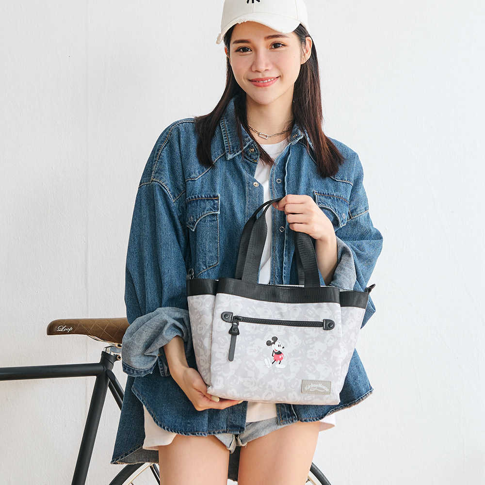 【Disney】米奇-復古米奇兩用手提包-灰 PTD21-C2-51GY