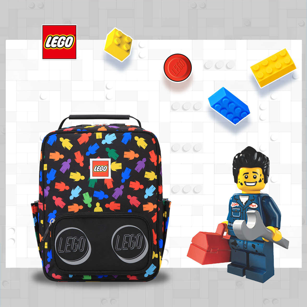 LEGO丹麥樂高經典人形積木小背包-彩色 20133-1946