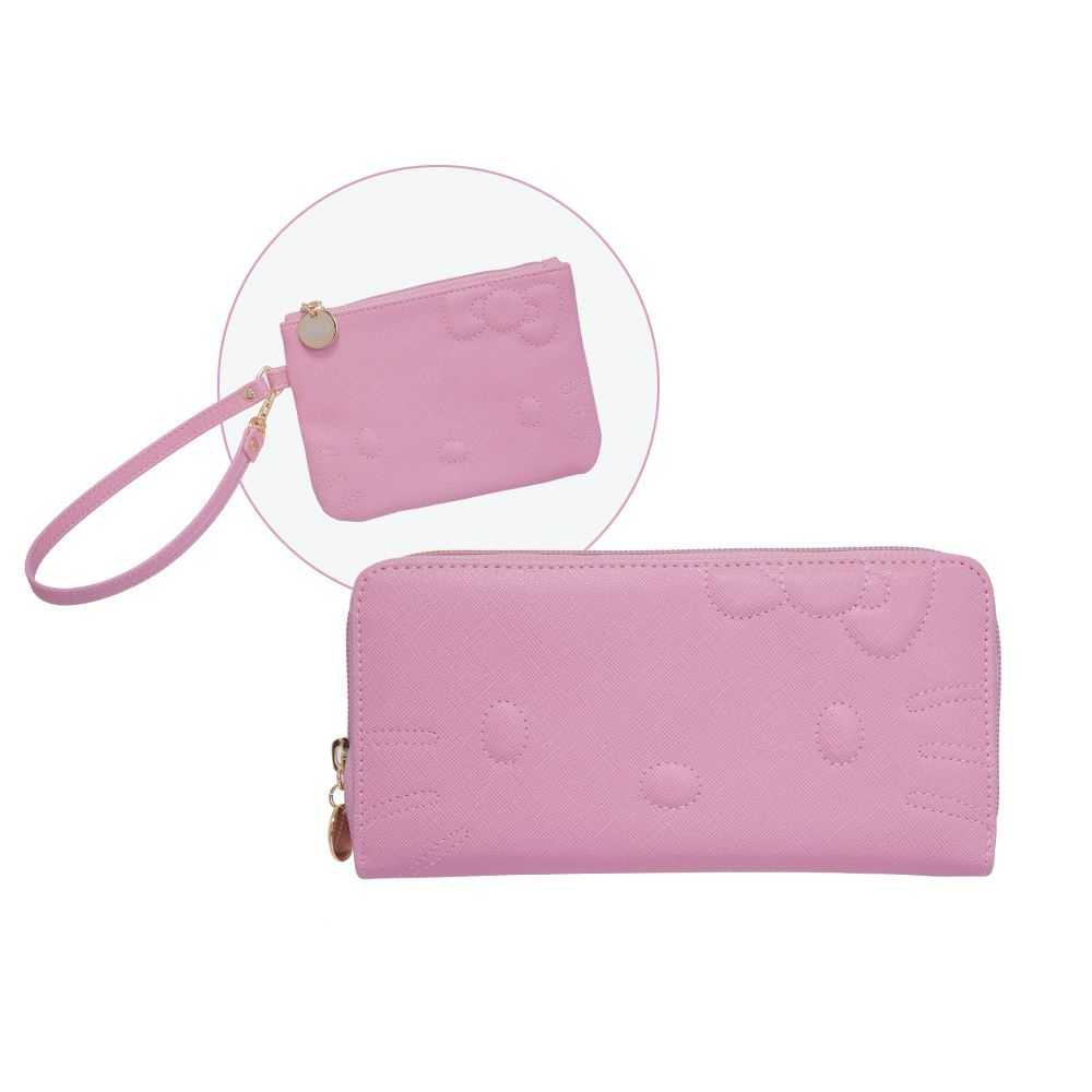 【Hello Kitty】凱蒂甜心-皮夾&零錢包兩件組-粉紅 FPKT0A001PK_FPKT0A002PK