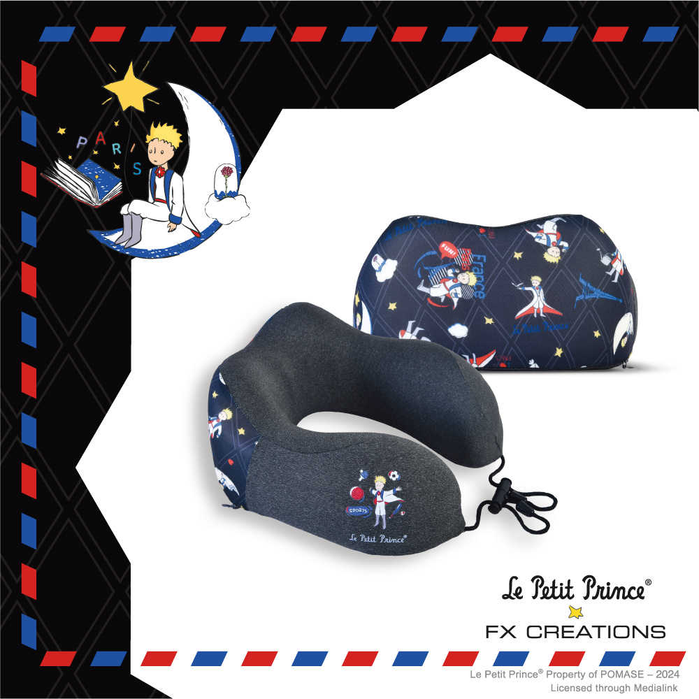 【小王子Le Petit Prince聯名款】環遊法國-頸枕-黑 FXG303-01 支援超商取貨