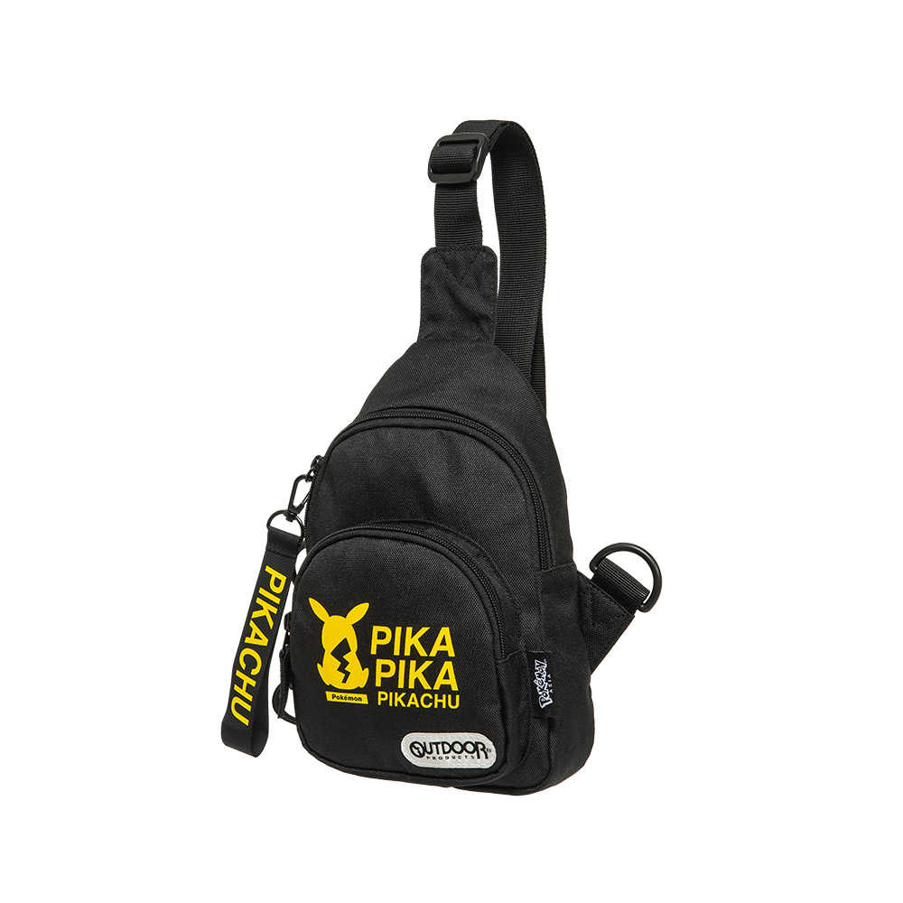 【OUTDOOR】Pokemon聯名款潮黑皮卡丘單肩包-小-黑色 ODGO20B04BK, 支援超商取貨