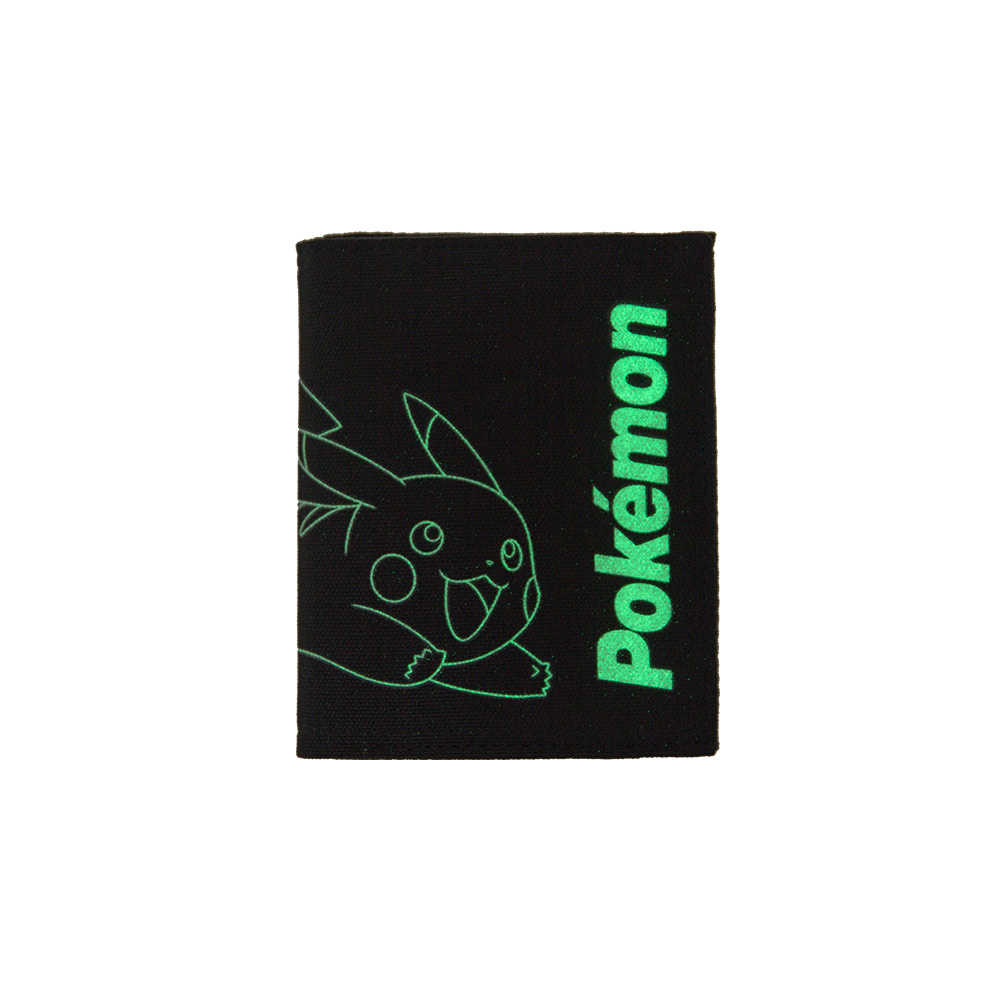 【OUTDOOR】寶可夢Pokemon-夜光皮卡丘對折短夾-黑色 ODGO21A06BK, 支援超商取貨