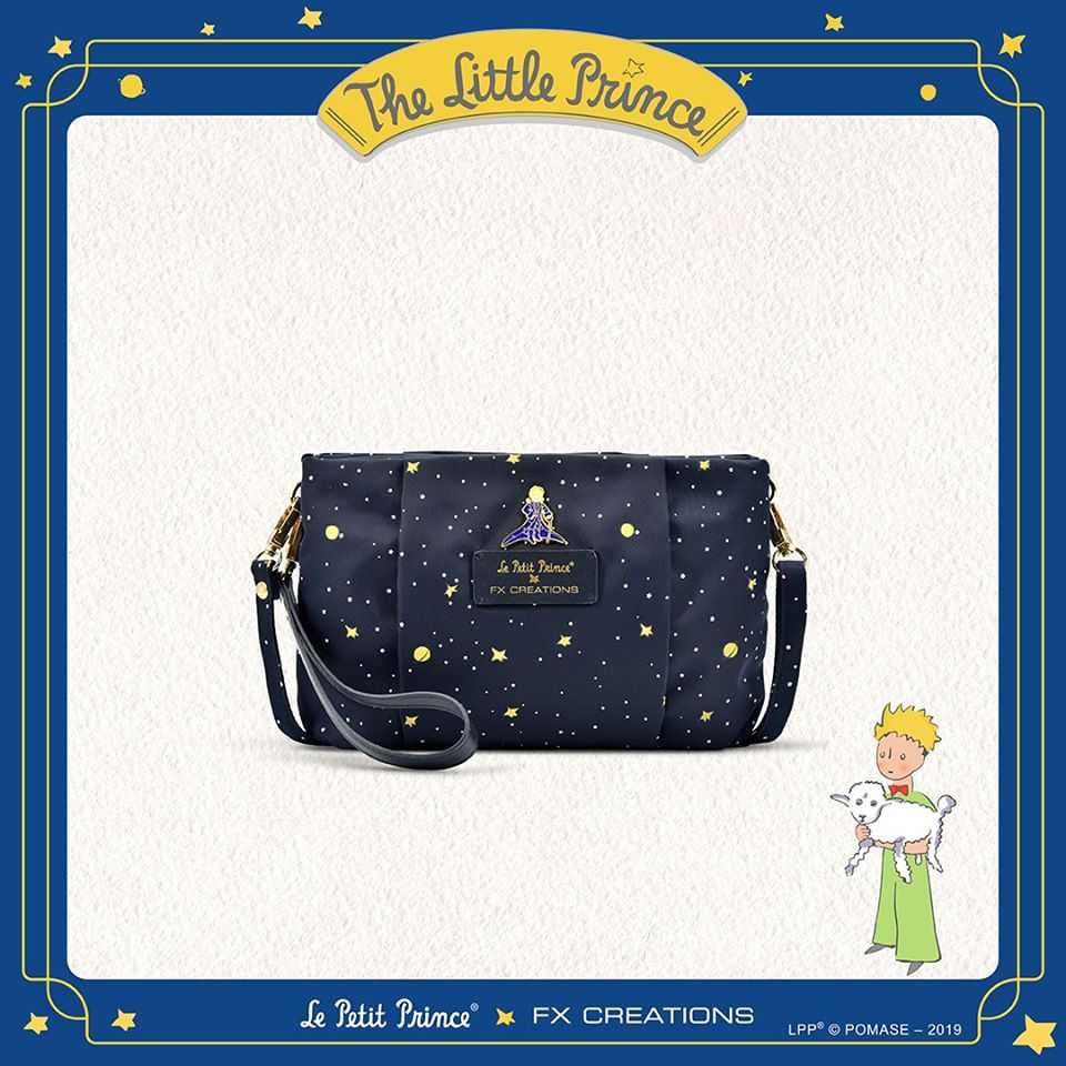 【小王子Le Petit Prince聯名款】閃耀星空系列 手拿／側背二用包-星空藍 LPP76025-98