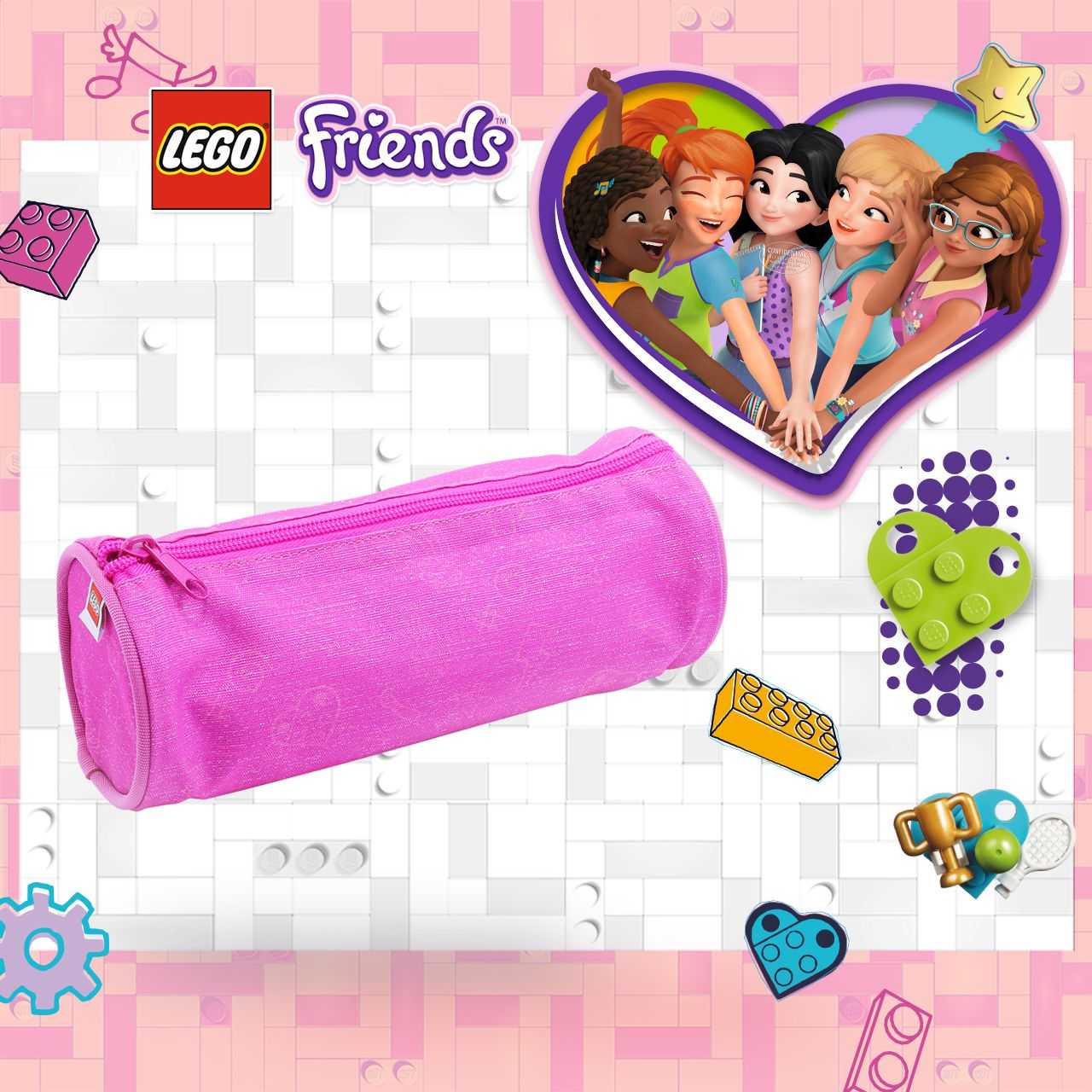 LEGO丹麥樂高圓筒狀鉛筆盒-粉紅色 10050-2004