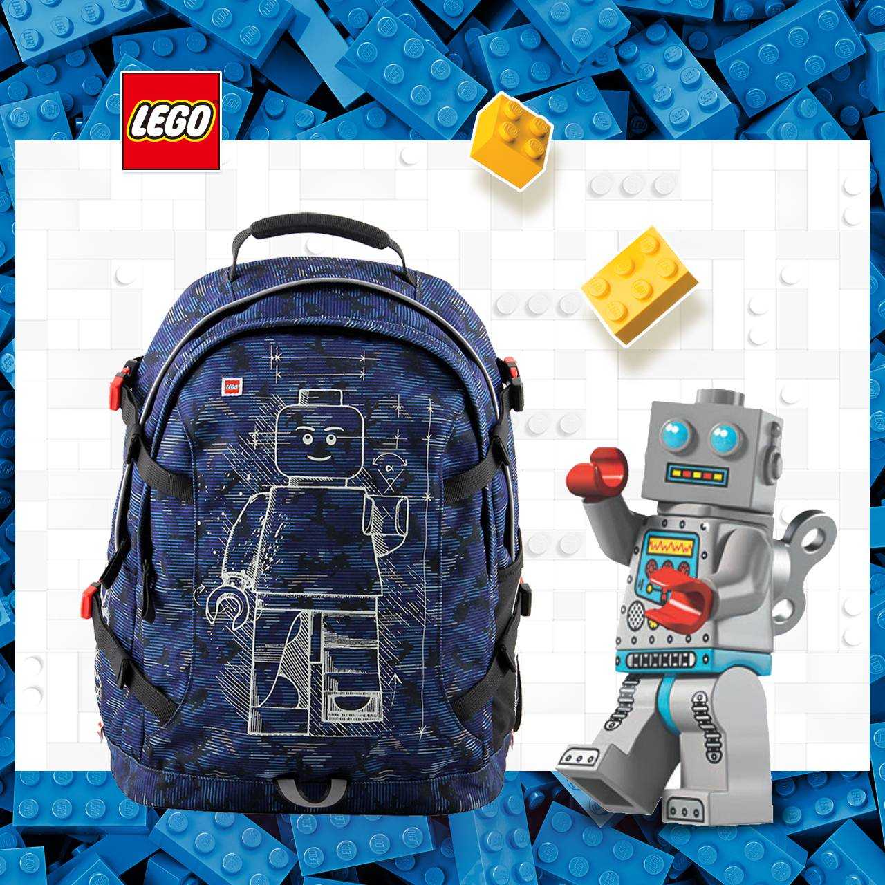 LEGO丹麥樂高青少年背包-藍機器人 20041-1917