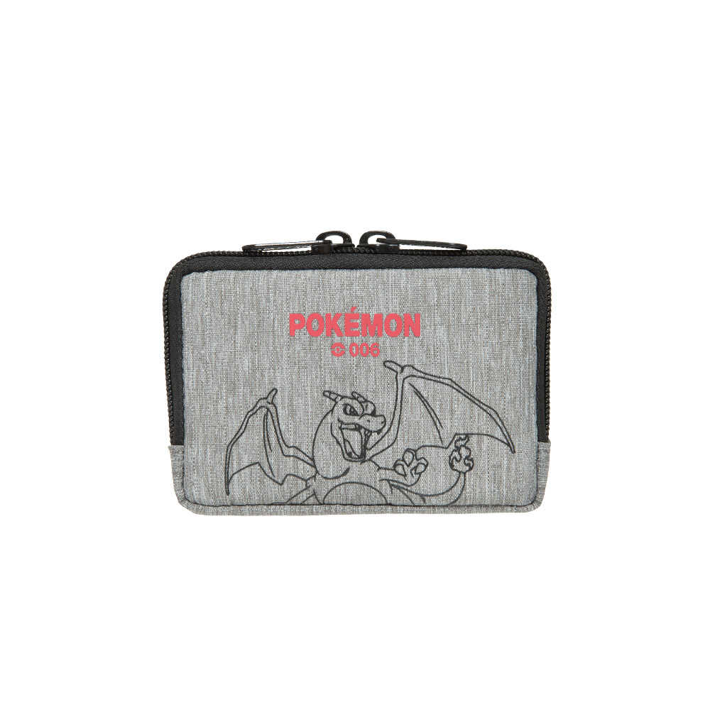 【OUTDOOR】寶可夢Pokemon-噴火龍零錢包-灰色 ODGO22E06GY, 支援超商取貨