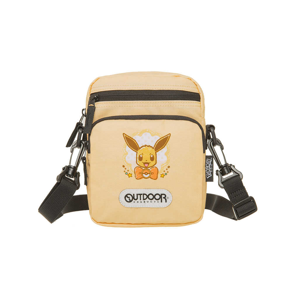 【OUTDOOR】寶可夢Pokemon-手繪風伊布直式側背包-奶茶色 ODGO21B02BE, 支援超商取貨