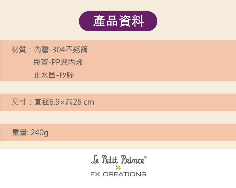 【小王子Le Petit Prince聯名款】80週年銀河星塵-皇冠造型保溫杯-深藍 FXG235-98