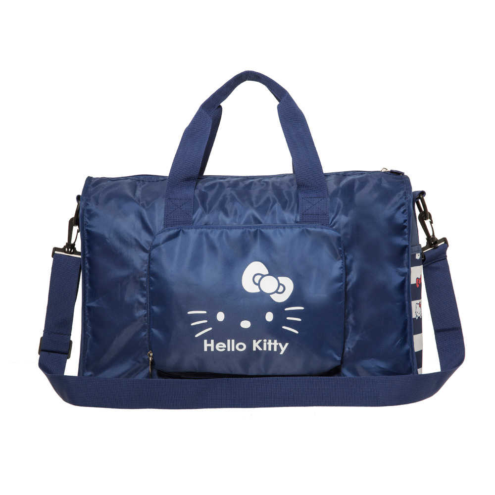 【Hello Kitty】摺疊旅行袋-深藍 FPKT0B001NY