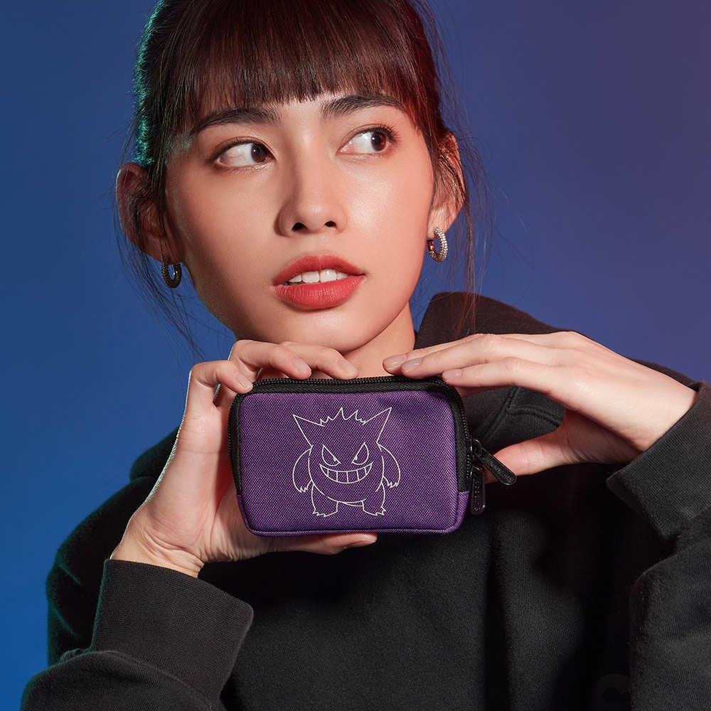 【OUTDOOR】寶可夢Pokemon-夜光耿鬼零錢包-紫色 ODGO21A07PL, 支援超商取貨