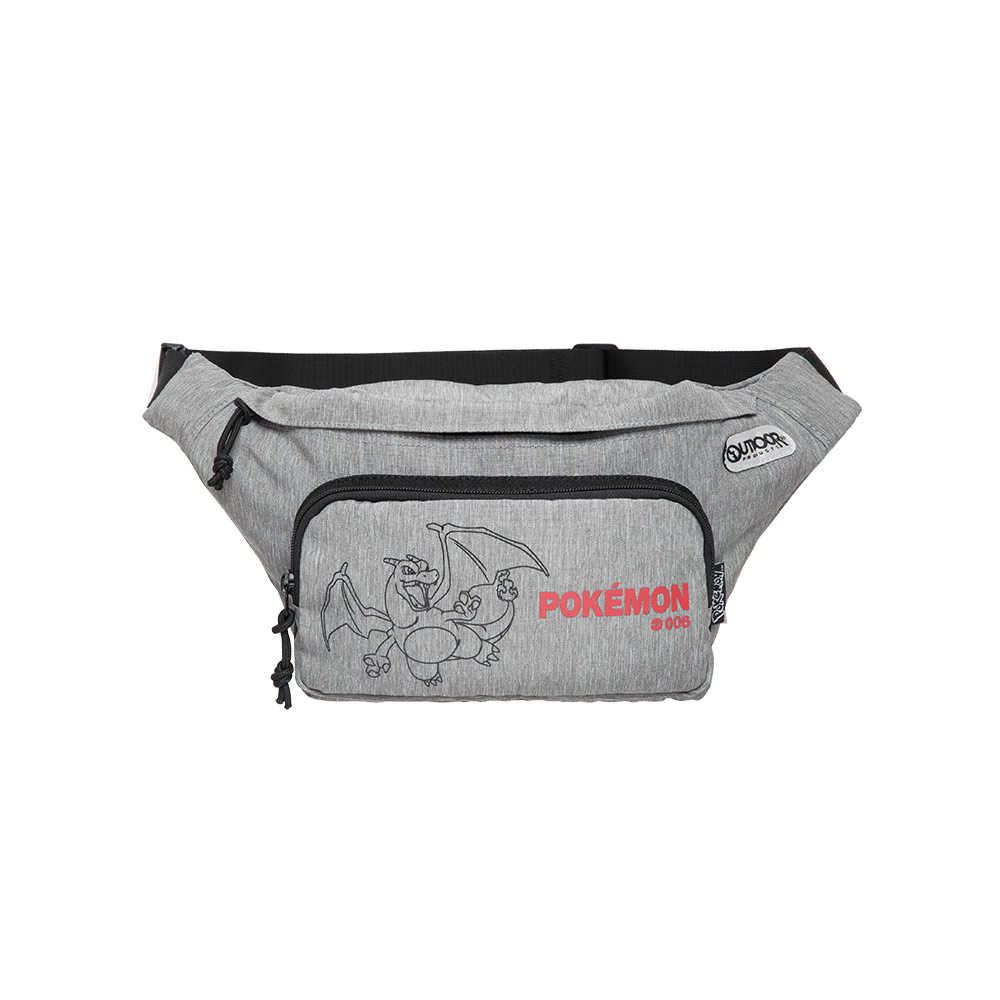 【OUTDOOR】寶可夢Pokemon-噴火龍腰包-灰色 ODGO22E04GY