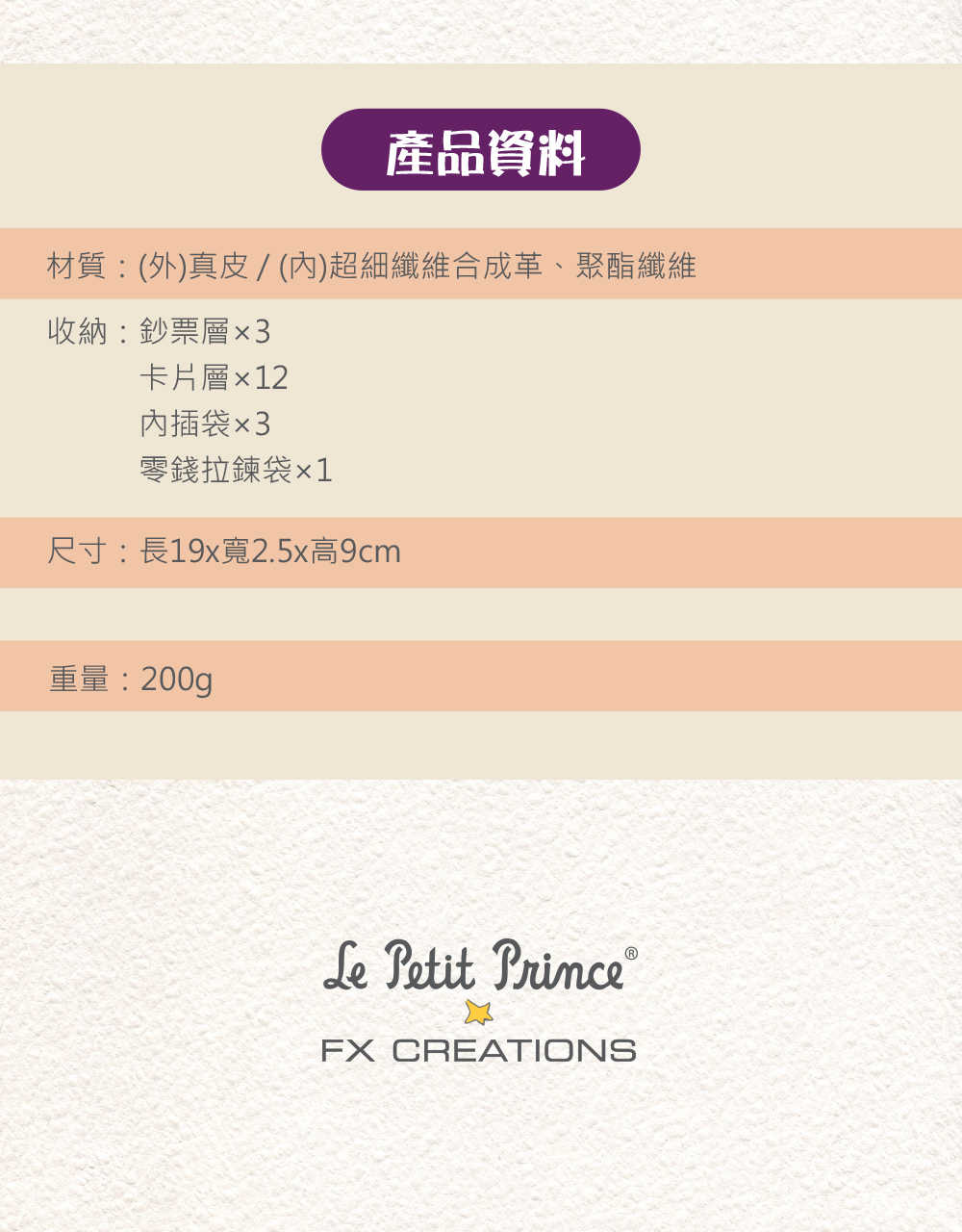 【小王子Le Petit Prince聯名款】80週年星空夜光-拉鍊長夾-深藍 LPPW233030-98