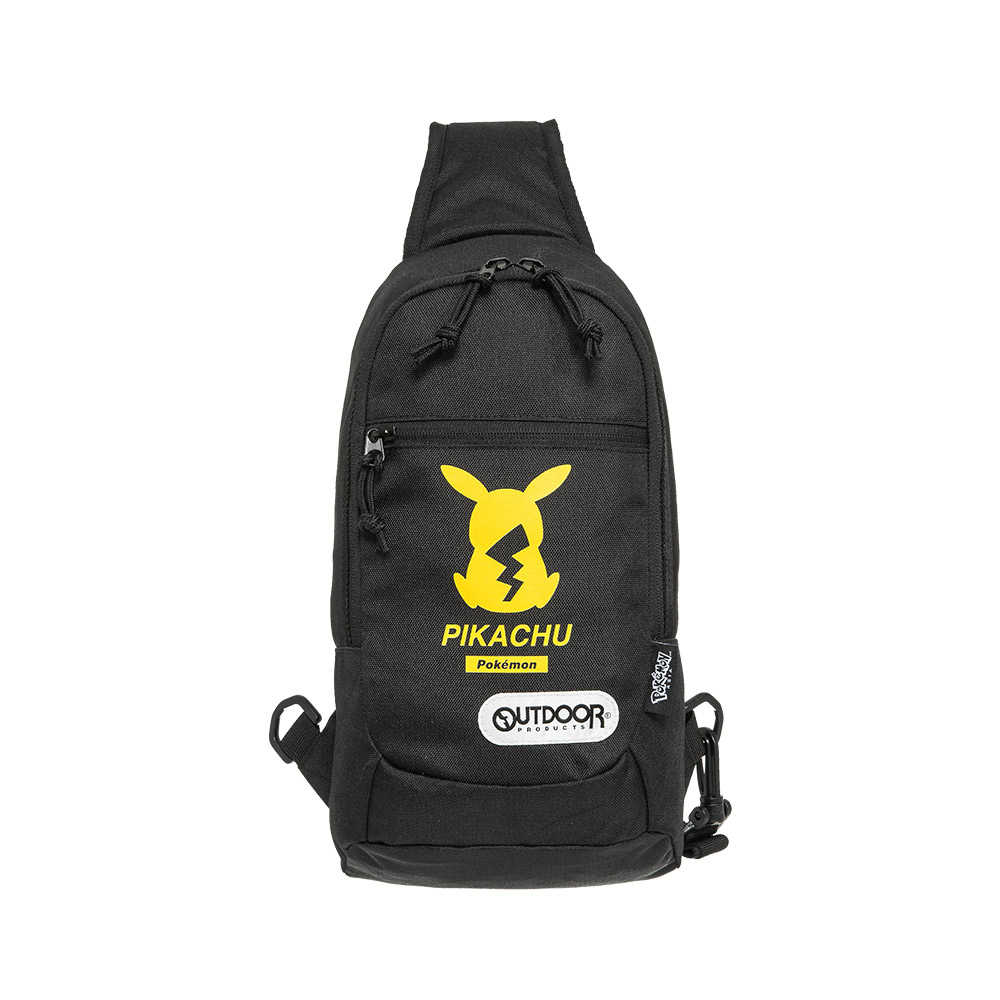 【OUTDOOR】Pokemon聯名款潮黑皮卡丘單肩包-大-黑色 ODGO20B03BK, 支援超商取貨