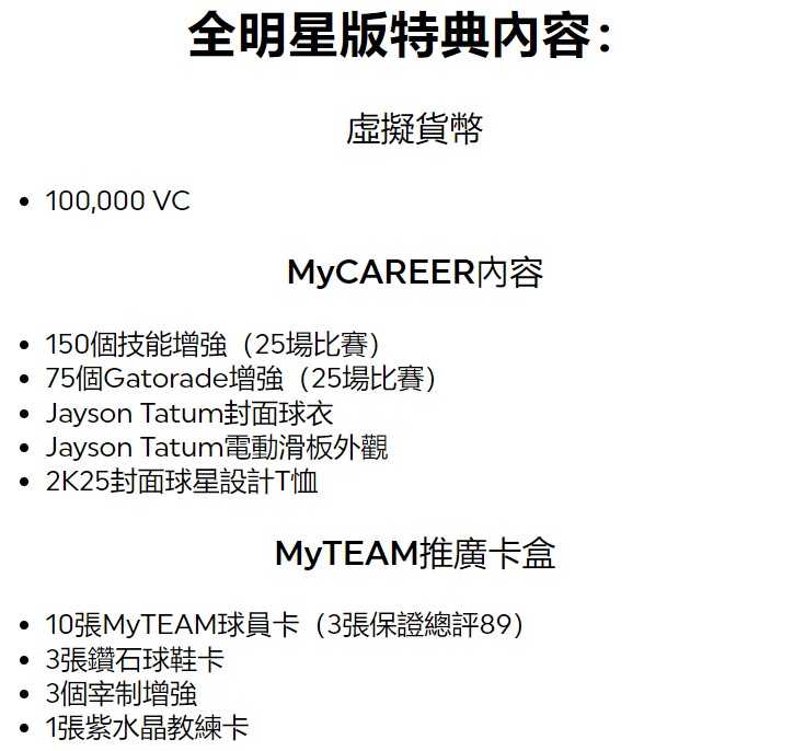 【PS5】NBA 2K25 全明星版《中文版》