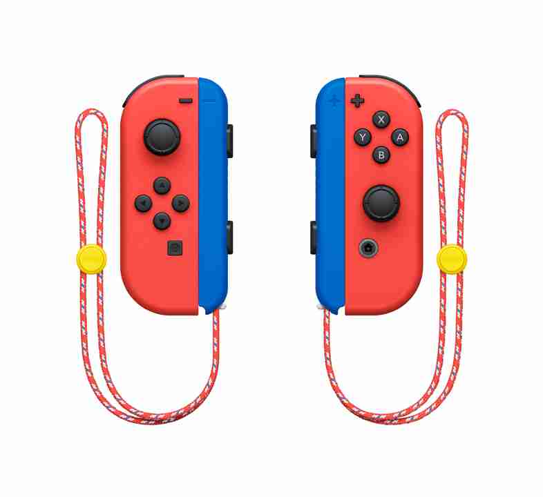 【NS】Switch 瑪利歐特別版主機+2片遊戲 組合【亮麗紅X亮麗藍】【電力加強版台灣公司貨】