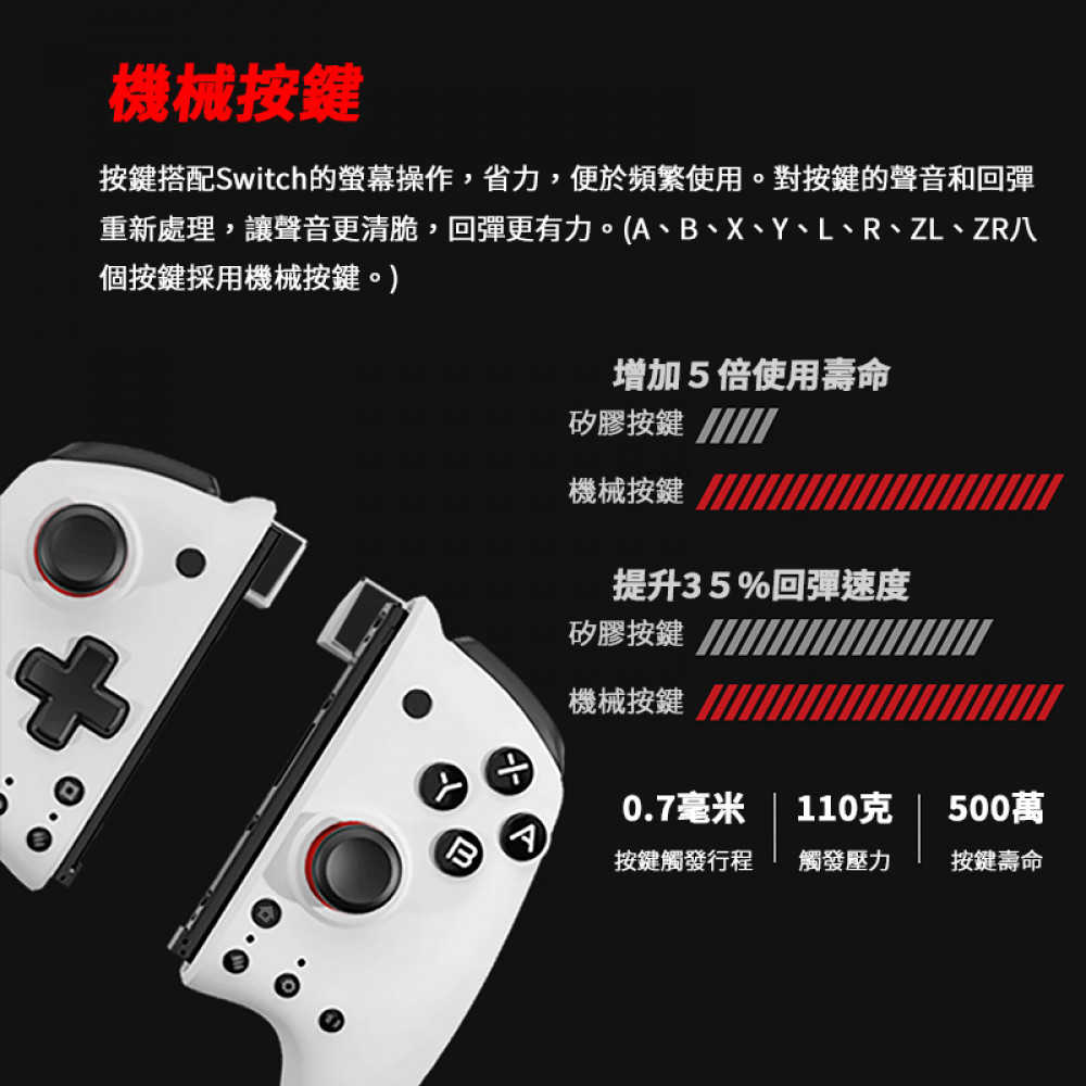魔派 菁英 雙子星 Switch JOYCON 機械 控制器 連發 震動 支援 OLED 手把 JoyCon 搖桿 攜帶