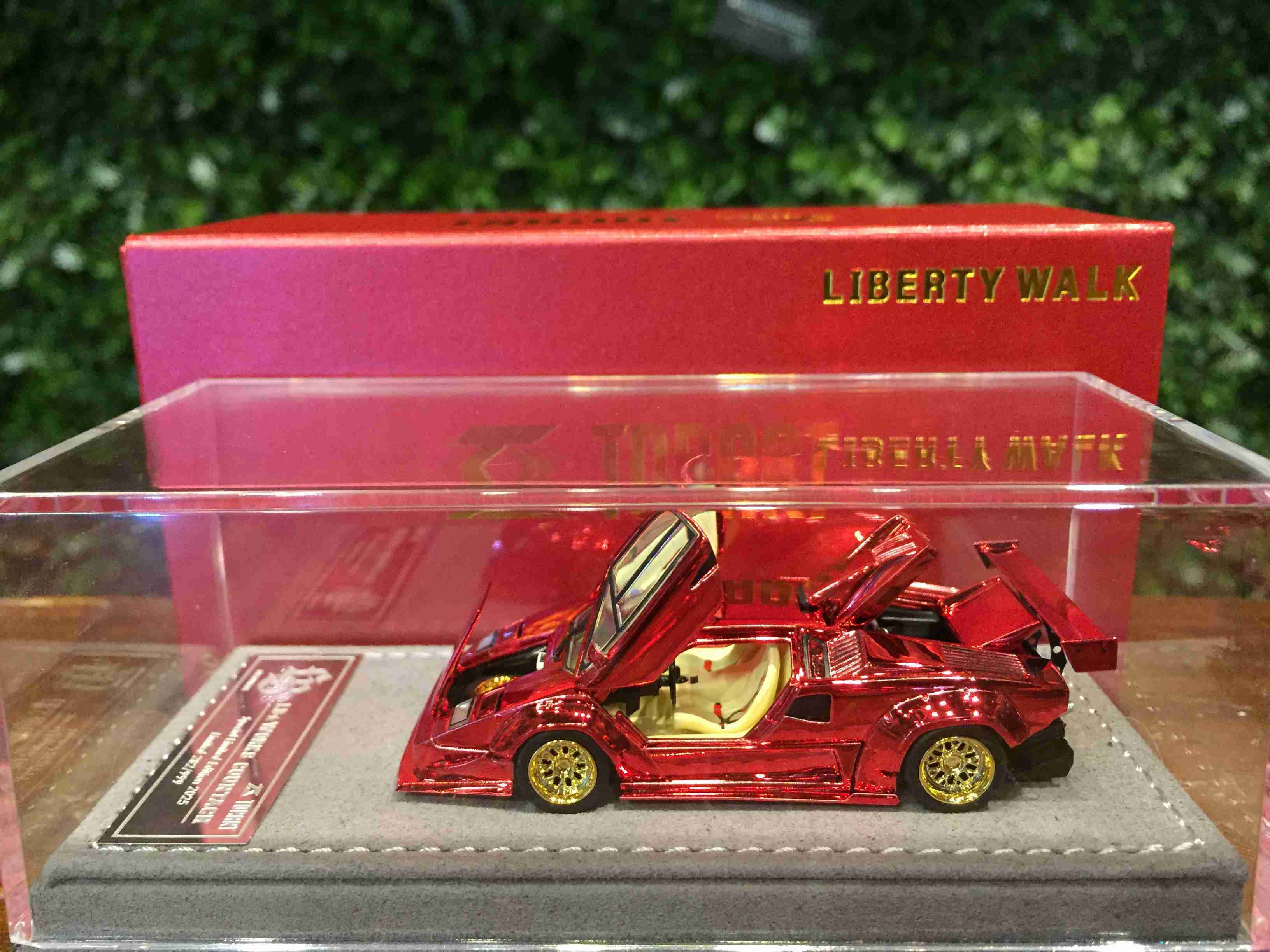 1/64 TopArt LBWK Lamborghini Countach Chrome Red【MGM】 - Max Gear