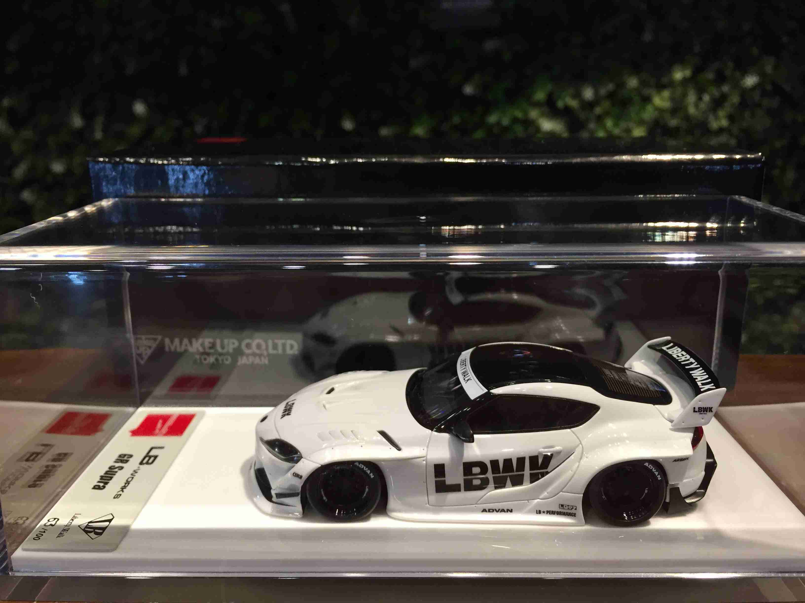 1/43 MakeUp LB-Works GR Supra Pearl White LB017A【MGM】