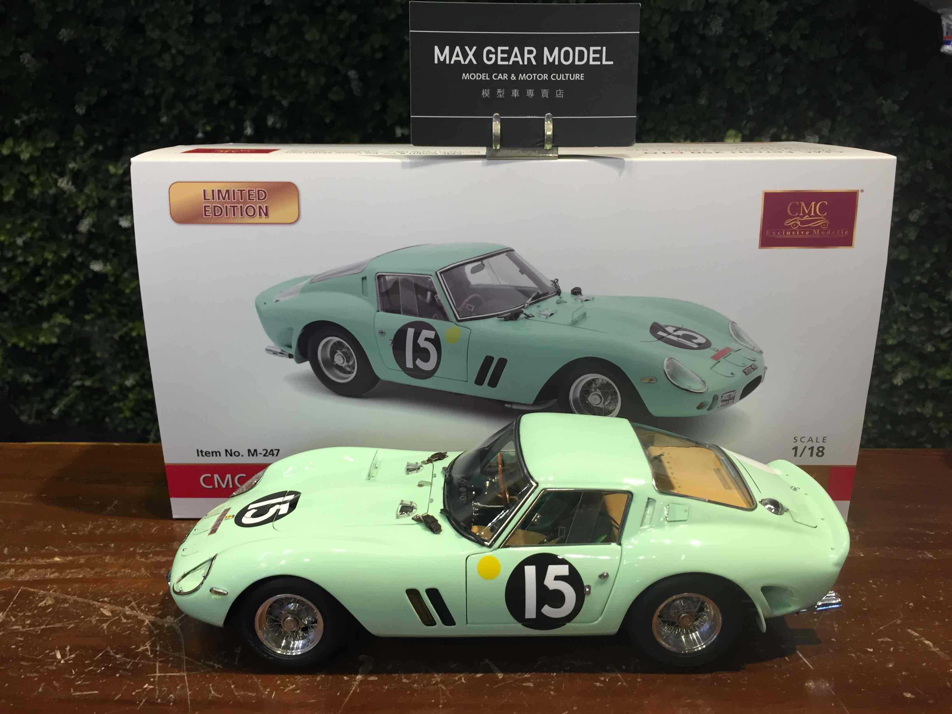 1/18 CMC Ferrari 250 GTO #3505 Stirling Moss #15 M247【MGM】