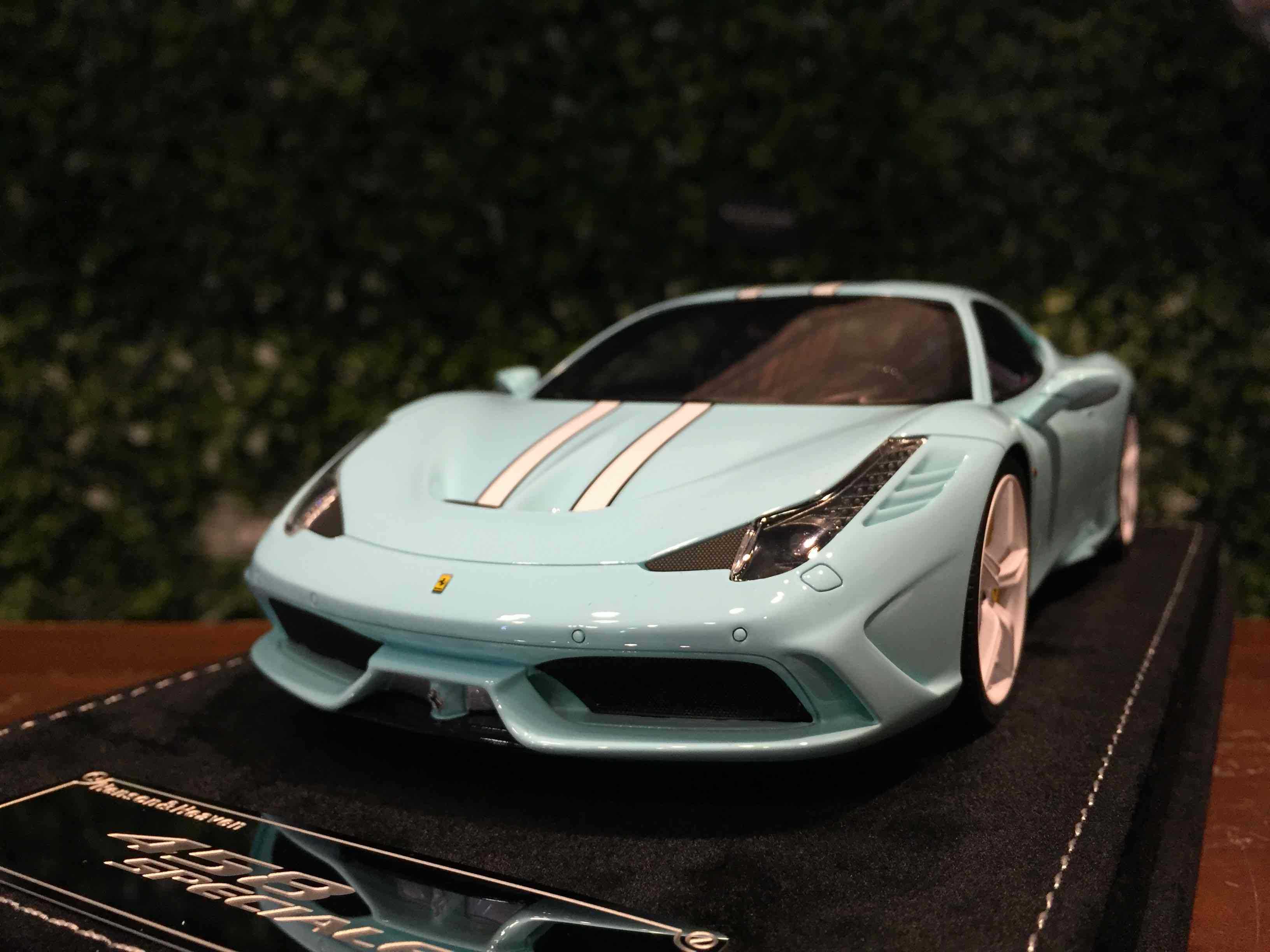 1/18 HH Model Ferrari 458 Speciale 2013 Tiffany Blue【MGM】