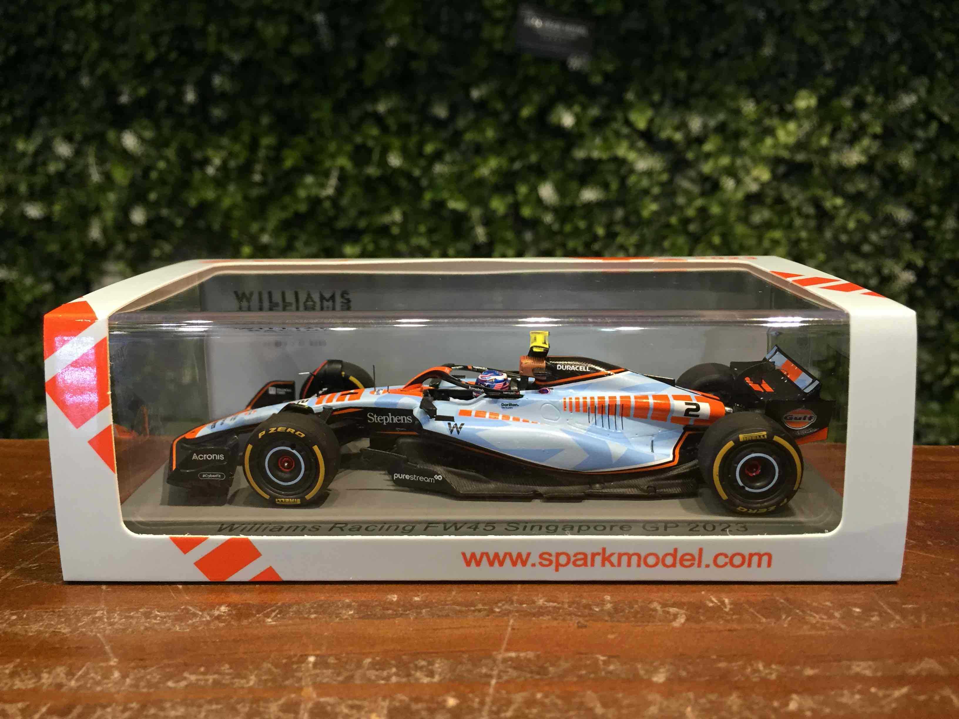 1/43 Spark Williams FW45 Logan Sargeant Singapore S8930【MGM】